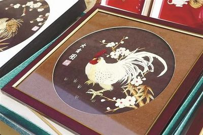 ▲傳統(tǒng)手工麥秸畫